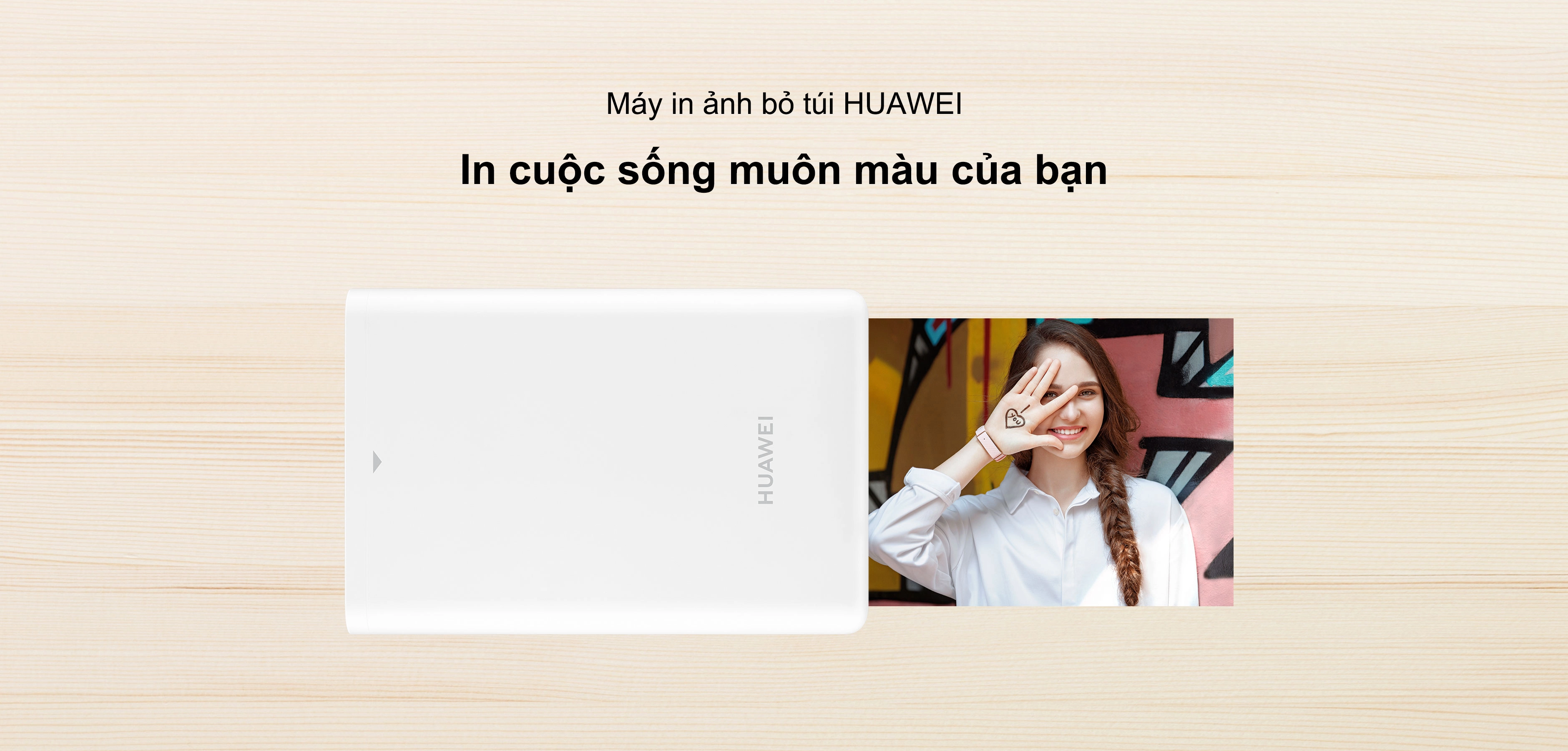 Máy in ảnh mini Huawei CV80,in ảnh bỏ túi, in danh thiếp, in ảnh AR