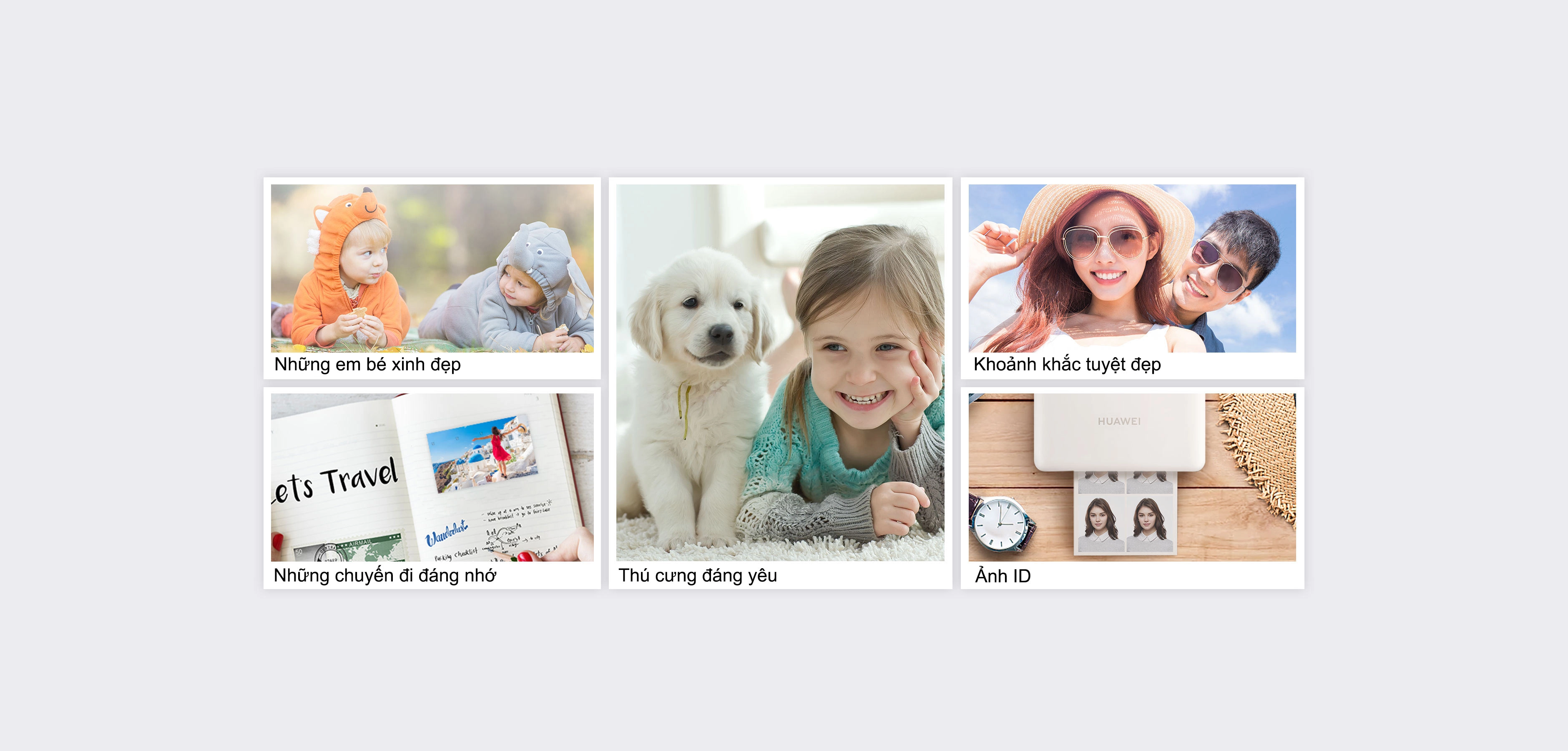 Máy in ảnh mini Huawei CV80,in ảnh bỏ túi, in danh thiếp, in ảnh AR