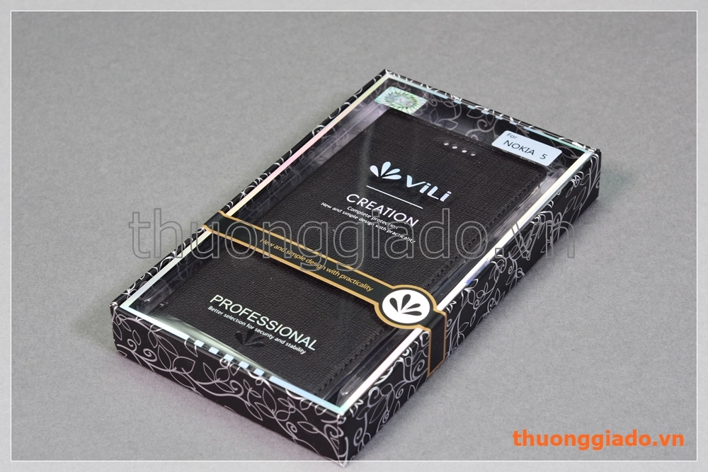 Bao Da Nokia 5 (5.2") flip leather case, hiệu Vili