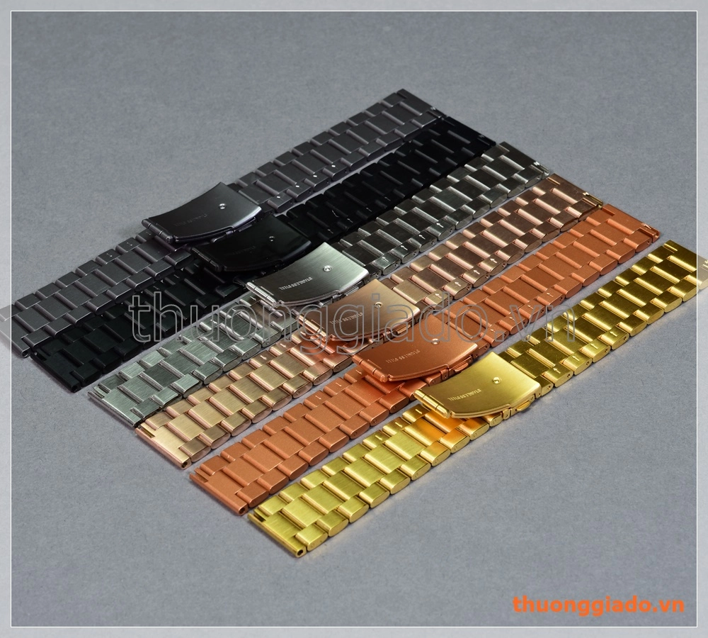 Dây đồng hồ (23mm) Fitbit Blaze (thép không gỉ, một hàng 3 mắt)