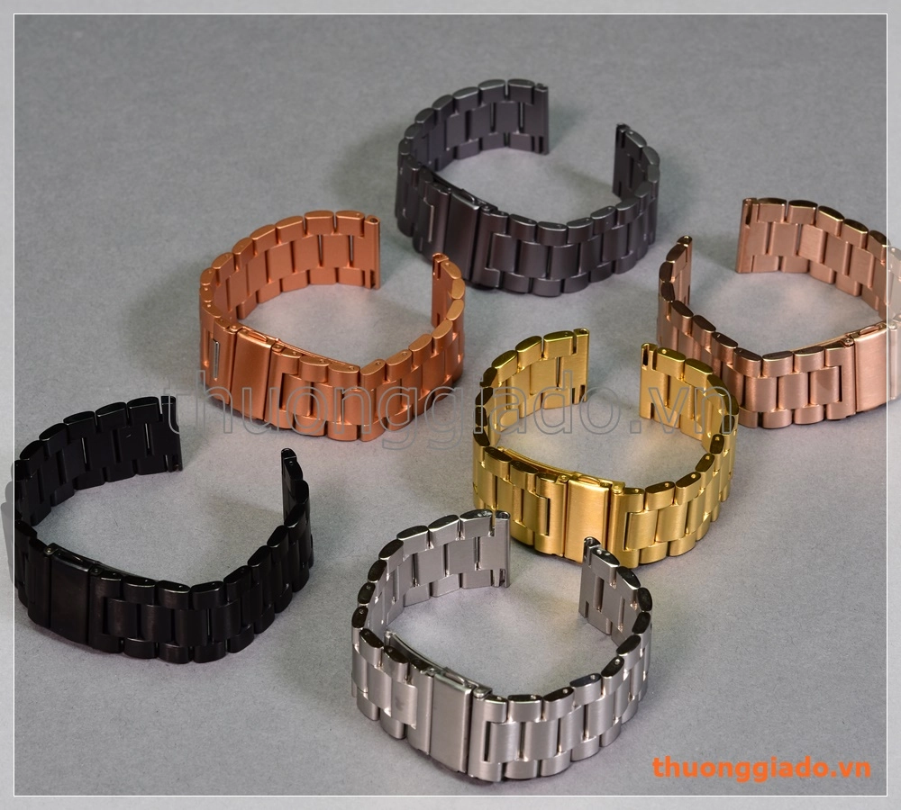 Dây đồng hồ (23mm) Fitbit Blaze (thép không gỉ, một hàng 3 mắt)