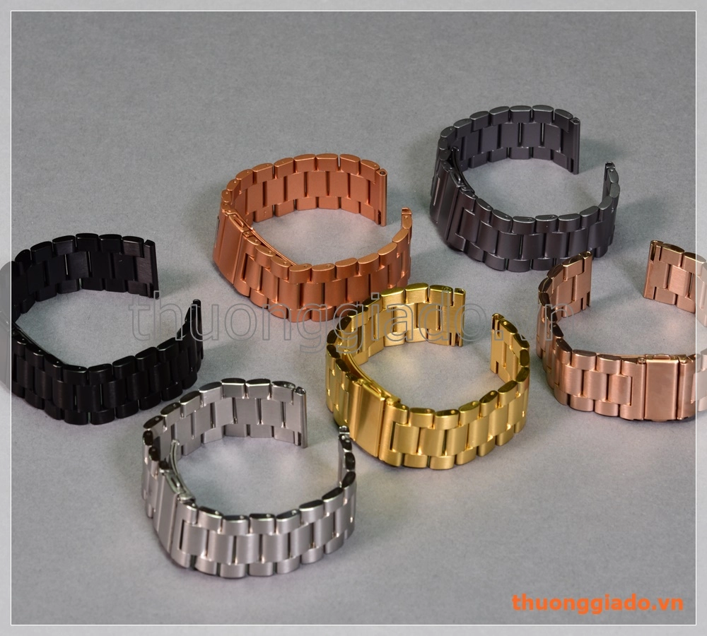 Dây đồng hồ (23mm) Fitbit Blaze (thép không gỉ, một hàng 3 mắt)