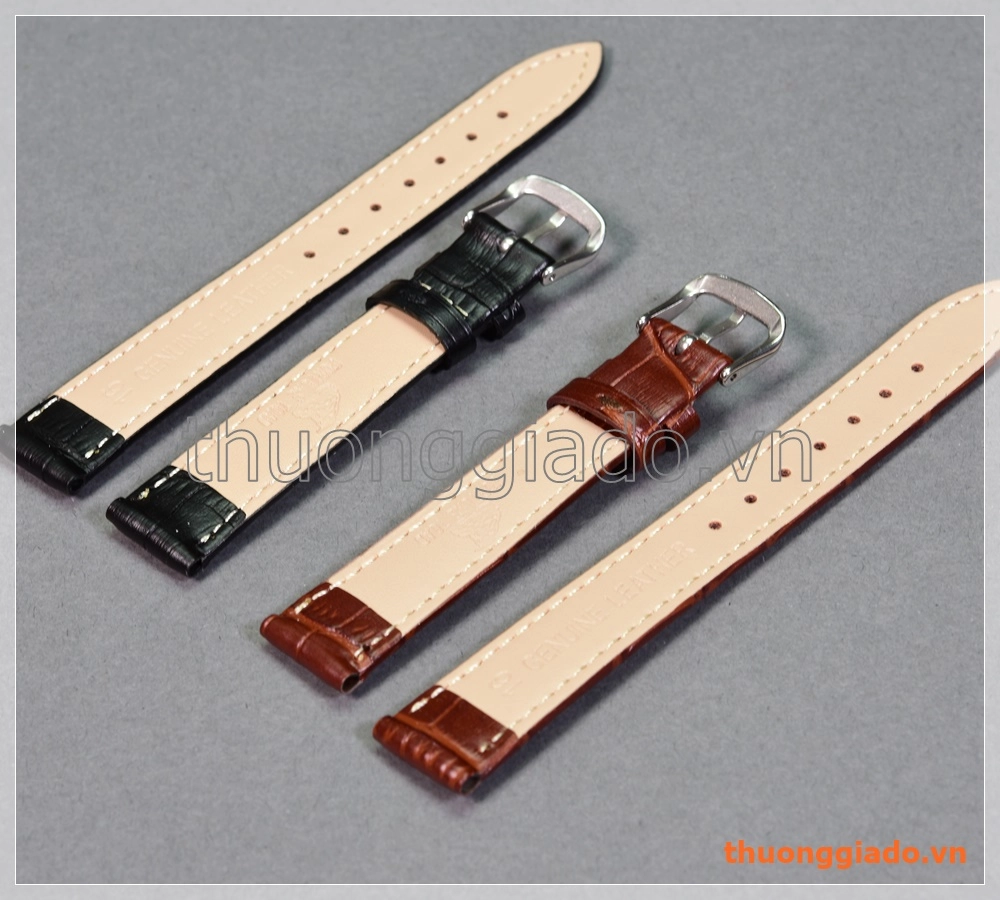 Dây đồng hồ 16mm chất liệu da vân cá sấu
