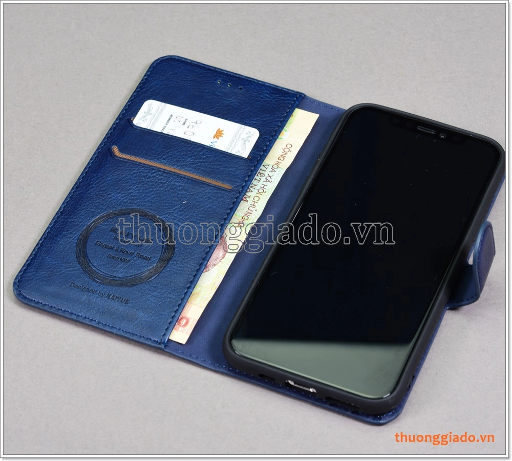 Bao da iPhone 11 Pro (5.8 inch), Bao da cầm tay, chất liệu da bò, hiệu Kaiyue Bao da iPhone 11 Pro (5.8 inch), Bao da cầm tay, chất liệu da bò, hiệu Kaiyue