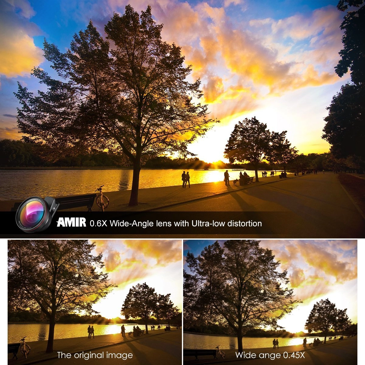 Lens chụp ảnh góc rộng 0.6X Wide Angle cho điện thoại smartphone