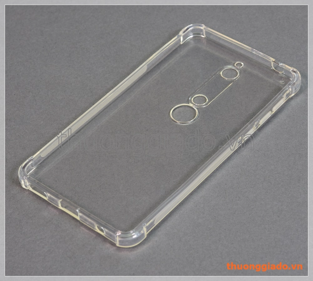 Ốp lưng silicone Nokia 6 (2018), ốp trong suốt chống sốc 4 góc