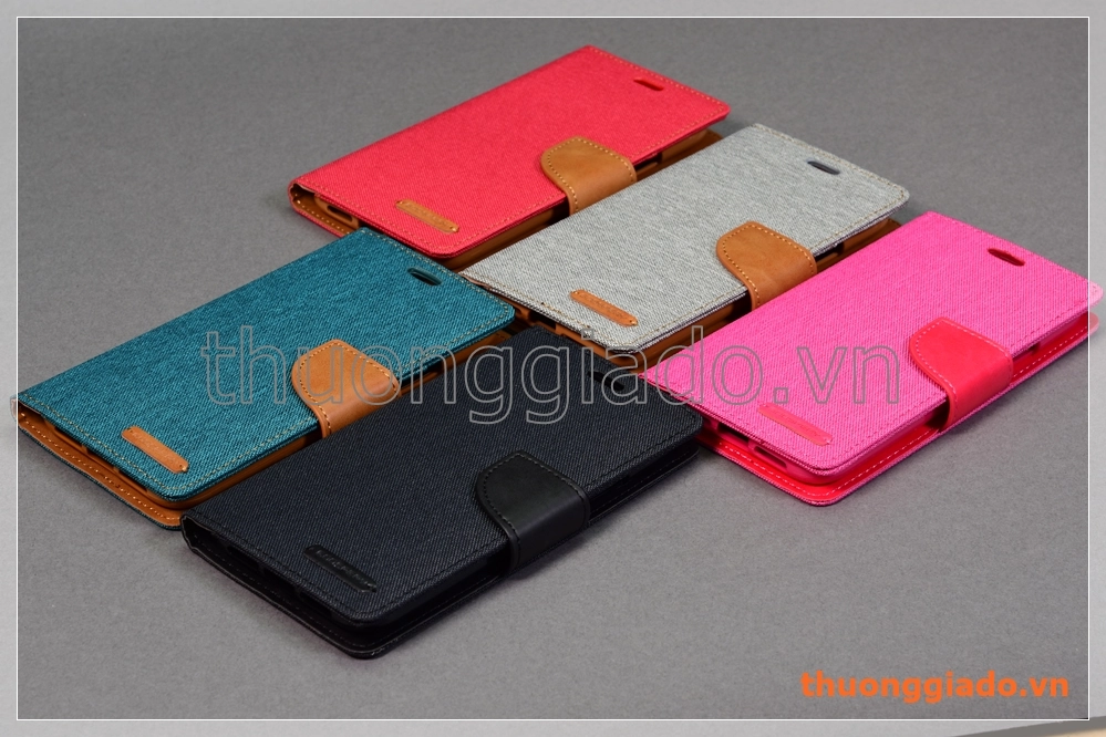 Bao da cầm tay iPhone XR (6.1"), hiệu Goospery, CANVAS DIARY Bao da cầm tay iPhone XR (6.1"), hiệu Goospery, CANVAS DIARY