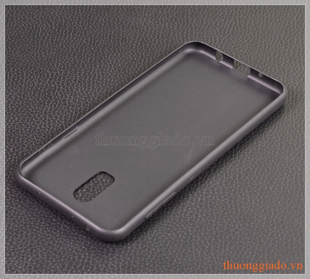 Ốp lưng silicone Samsung J7 Plus/  C710 (màu đen, hiệu VU case)
