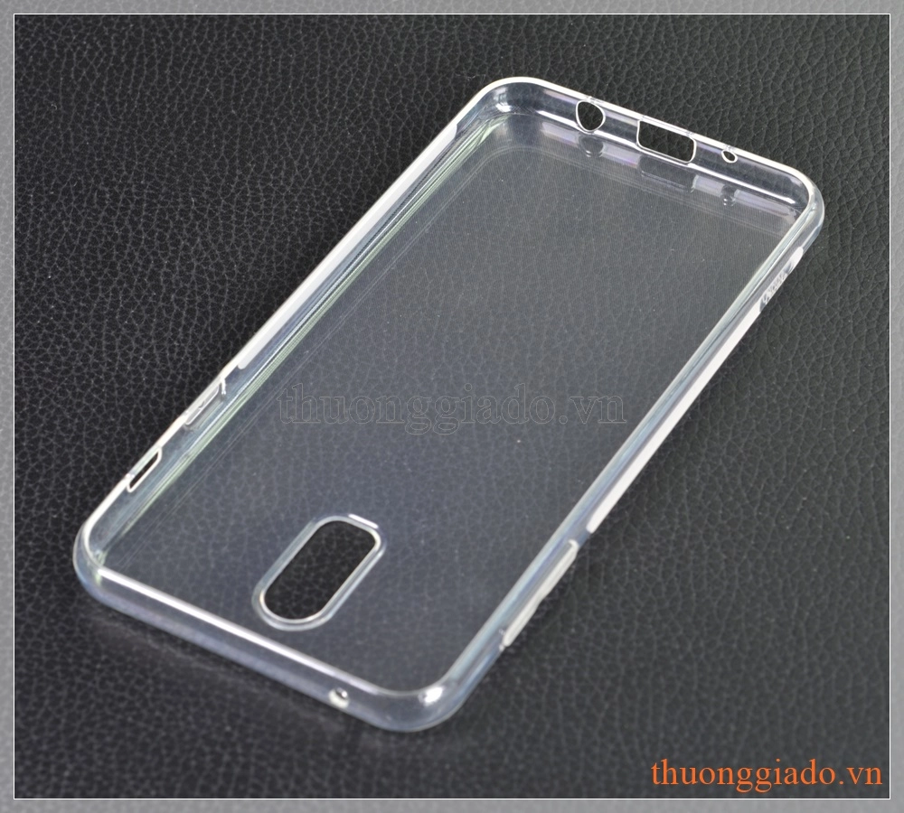 Ốp lưng silicone Samsung J7 Plus/ C710 (màu trong suốt, hiệu VU case)