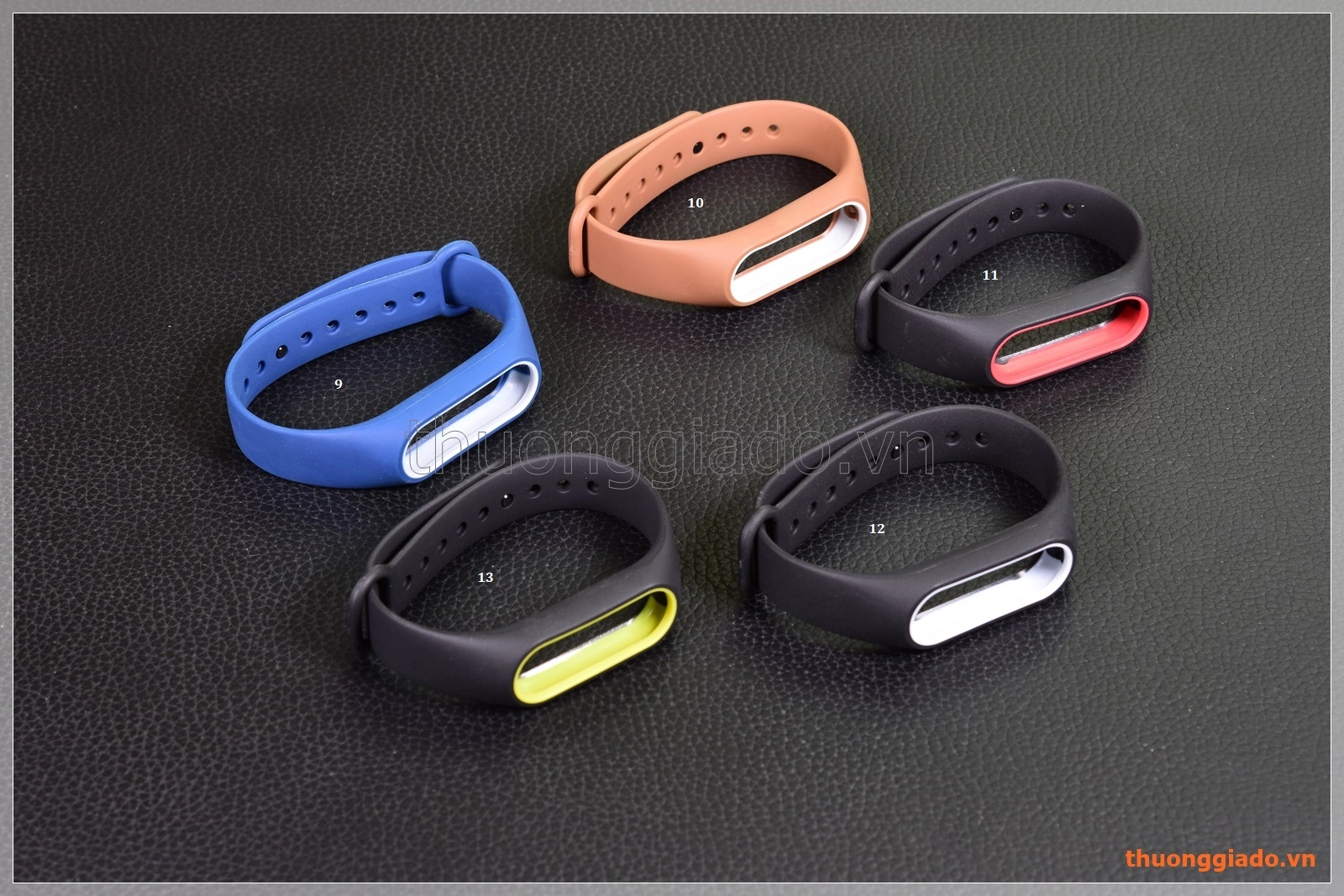 Dây đeo tay Mi Band 2 (dây cao su, với viền khác màu)