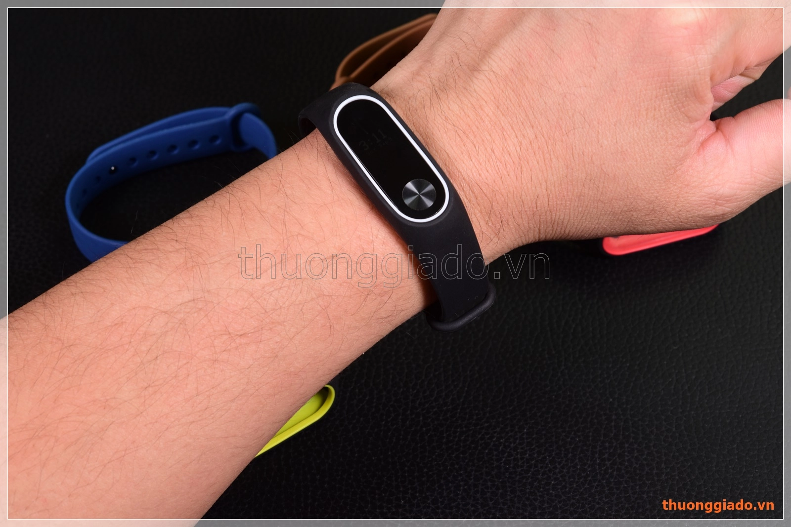 Dây đeo tay Mi Band 2 (dây cao su, với viền khác màu)