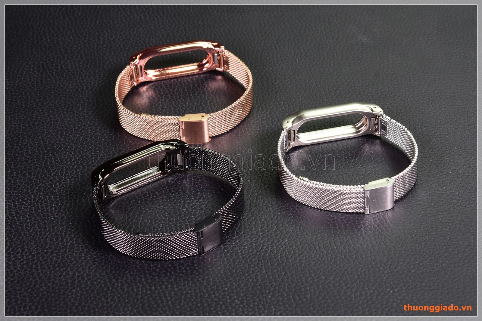 Dây đeo tay Mi Band 2 (thép không gỉ, mắt lưới siêu nhỏ)