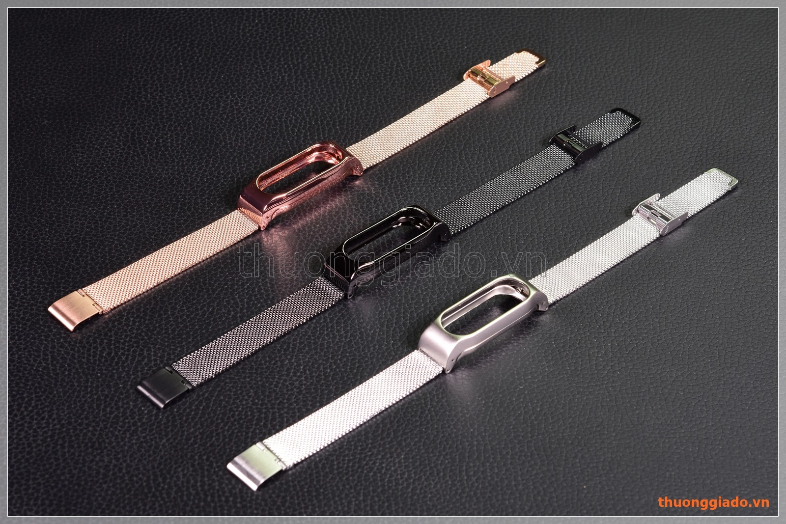 Dây đeo tay Mi Band 2 (thép không gỉ, mắt lưới siêu nhỏ)