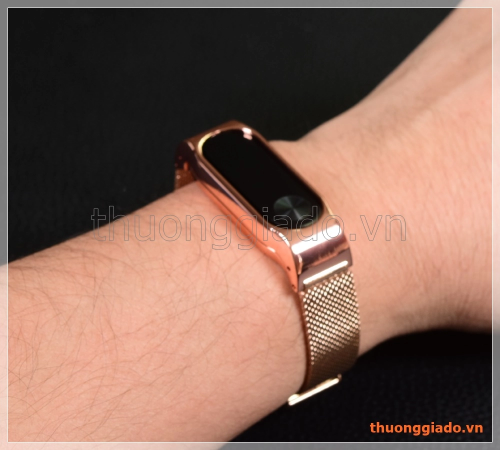 Dây đeo tay Mi Band 2 (thép không gỉ, mắt lưới siêu nhỏ)