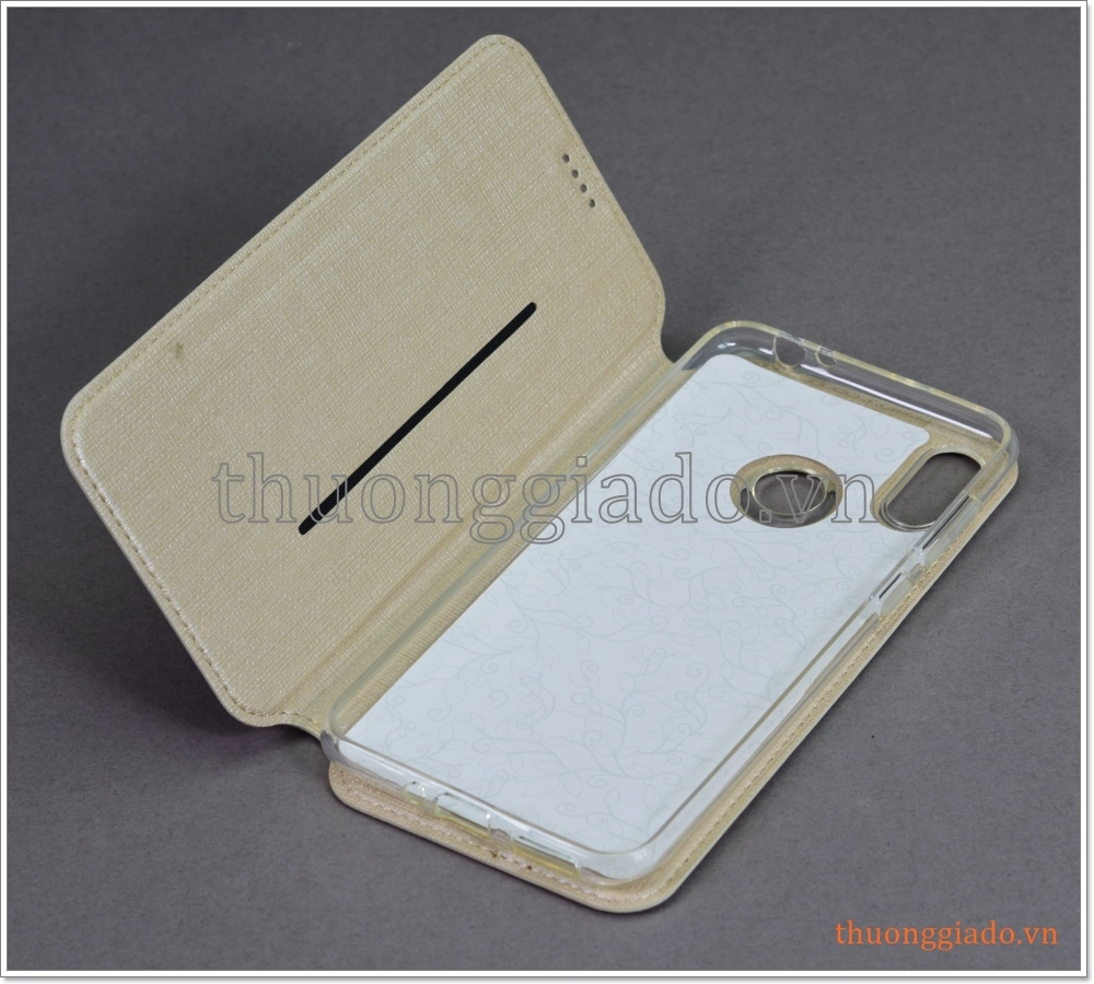 Bao da Asus Zenfone Max (M2) ZB633KL, bao da cầm tay, nắp gập mở, hiệu Vili