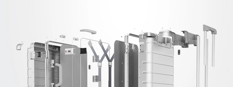 Vali nhôm Xiaomi 20 inch Metal Travel Suitcase màu trắng bạc