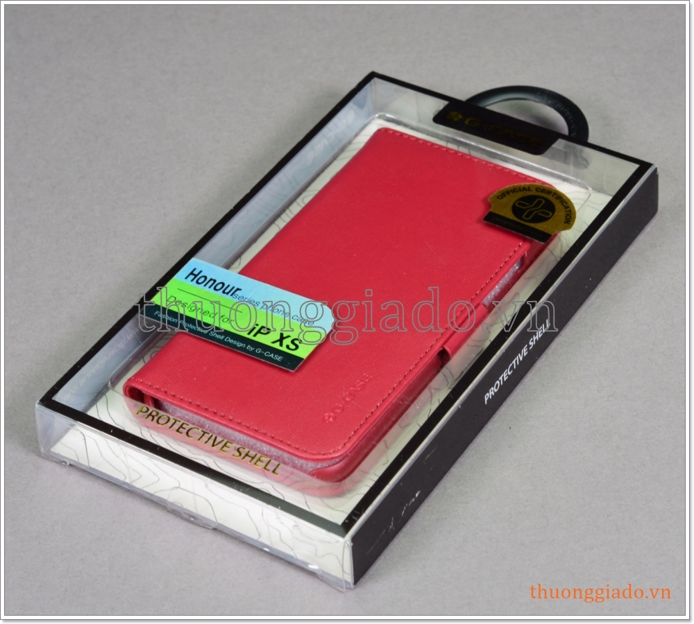 Bao da iPhone XS (4.7"), bao da cầm tay, nắp gập mở, hiệu G-CASE, Honour Series