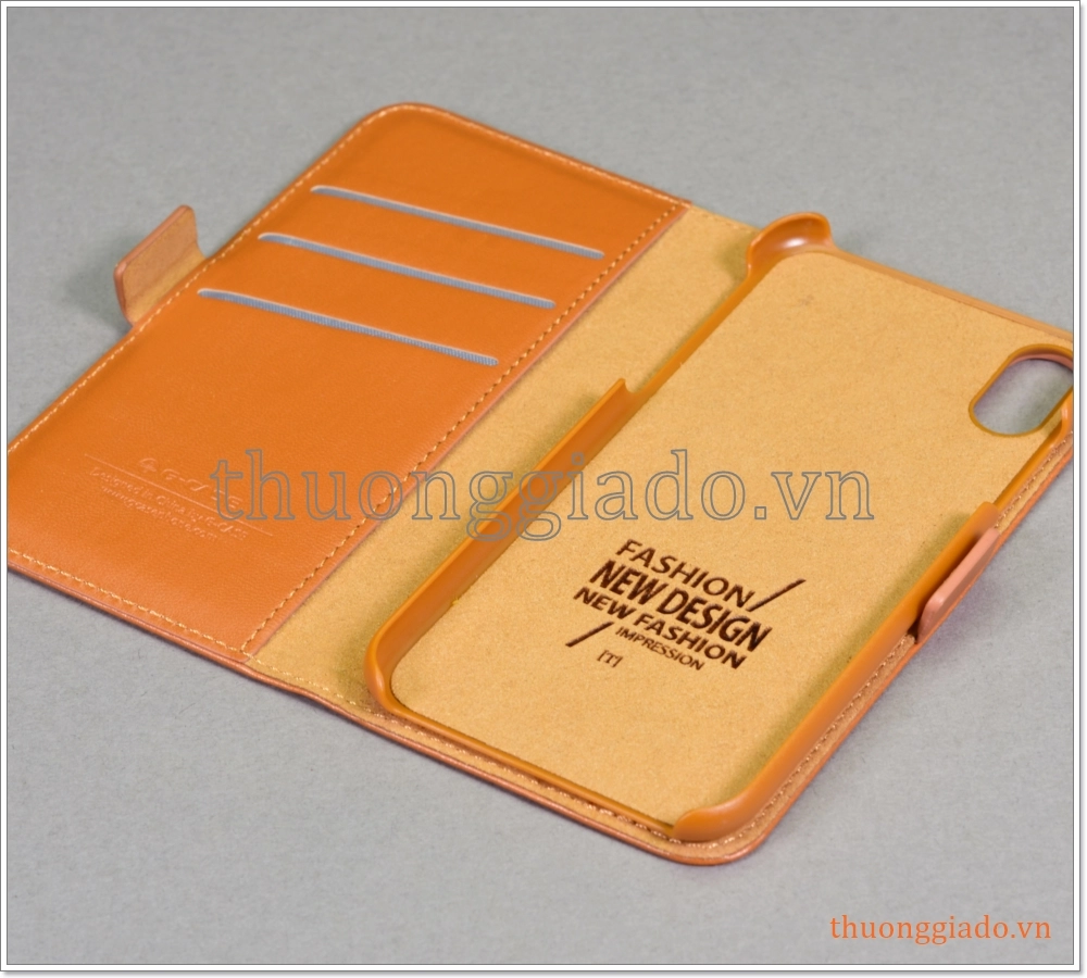 Bao da iPhone XS (4.7"), bao da cầm tay, nắp gập mở, hiệu G-CASE, Honour Series