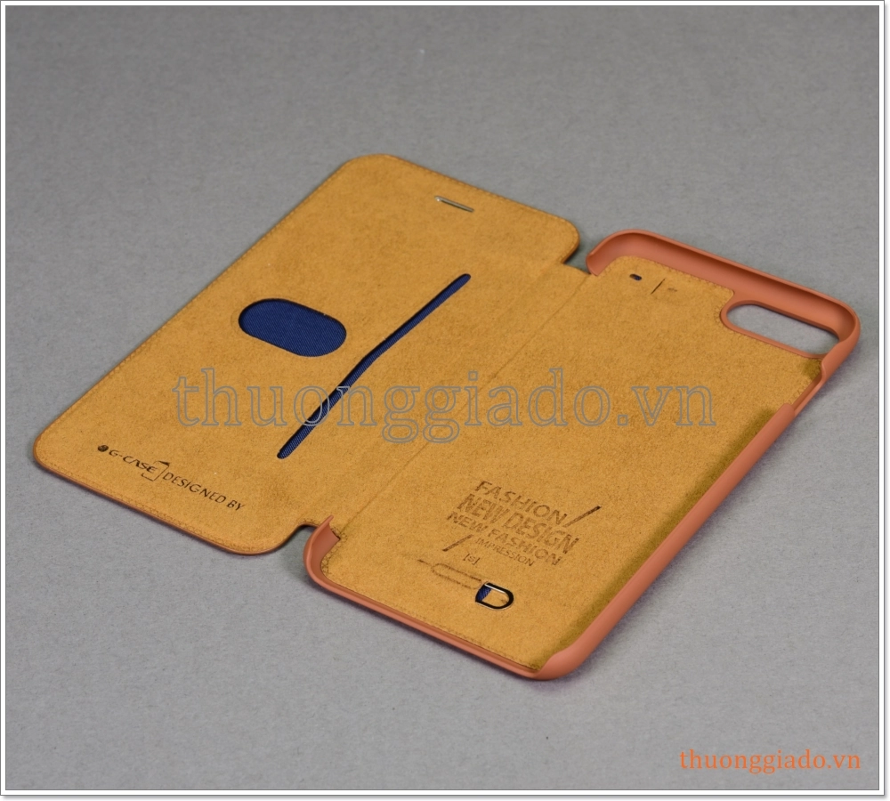 Bao da iPhone 7 Plus/8 Plus, bao da cầm tay, nắp gập mở, hiệu G-CASE, Business Series