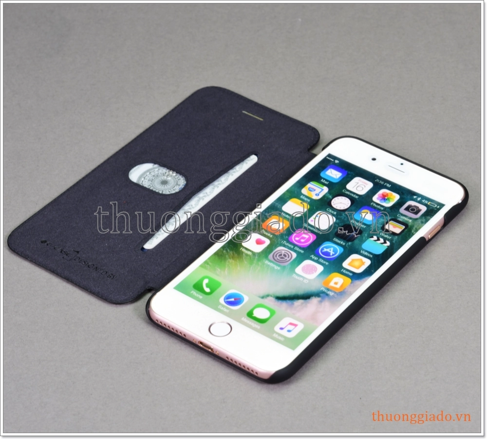 Bao da iPhone 7 Plus/8 Plus, bao da cầm tay, nắp gập mở, hiệu G-CASE, Business Series