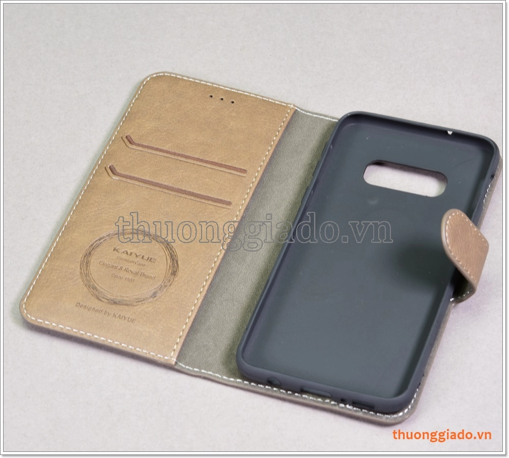 Bao da Samsung Galaxy S10e (G970), bao da cầm tay, chất liệu da bò, hiệu Kaiyue