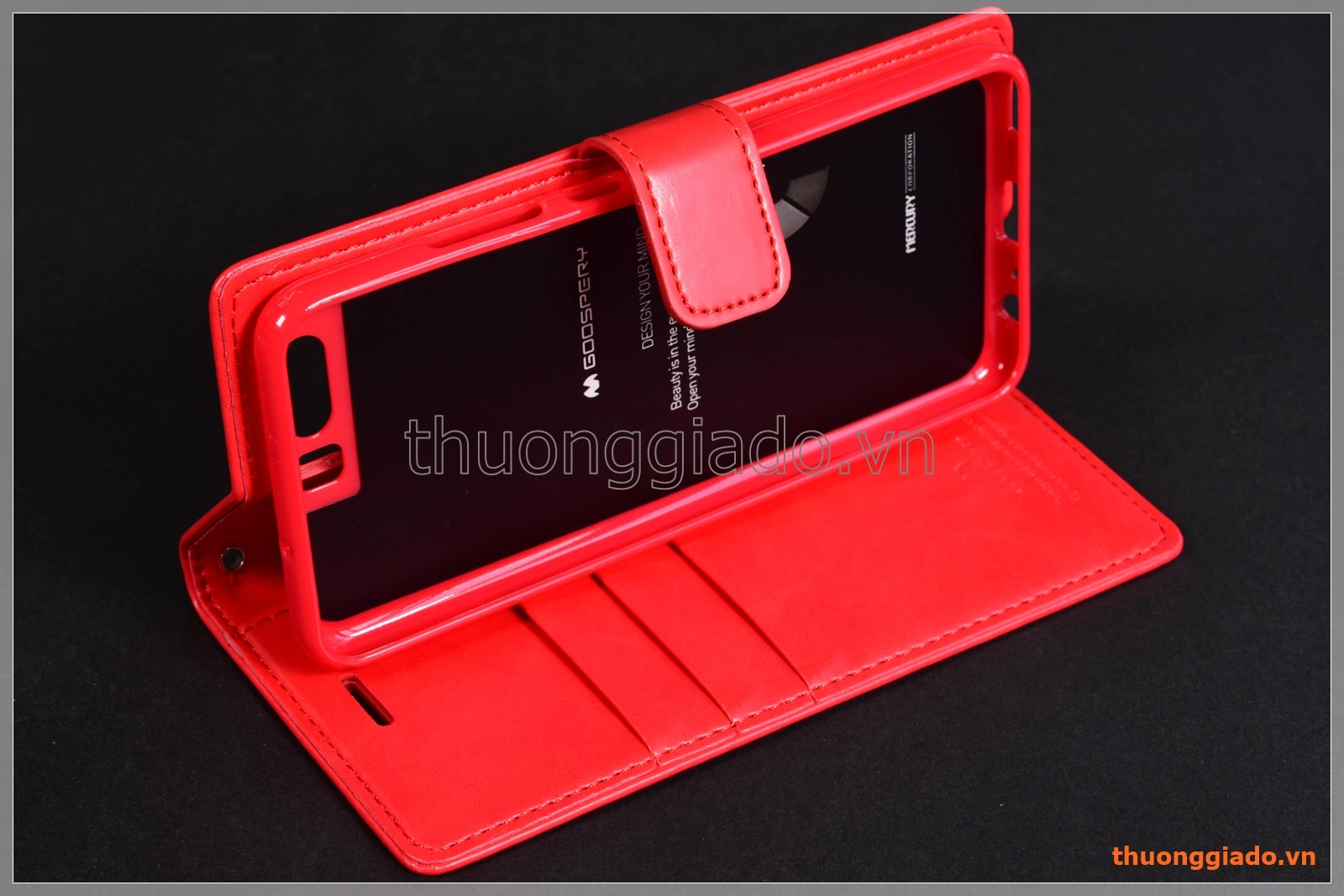 Bao da flip cover Huawei P10 (5.1"), hiệu GOOSPERY/ BLUE MOOM