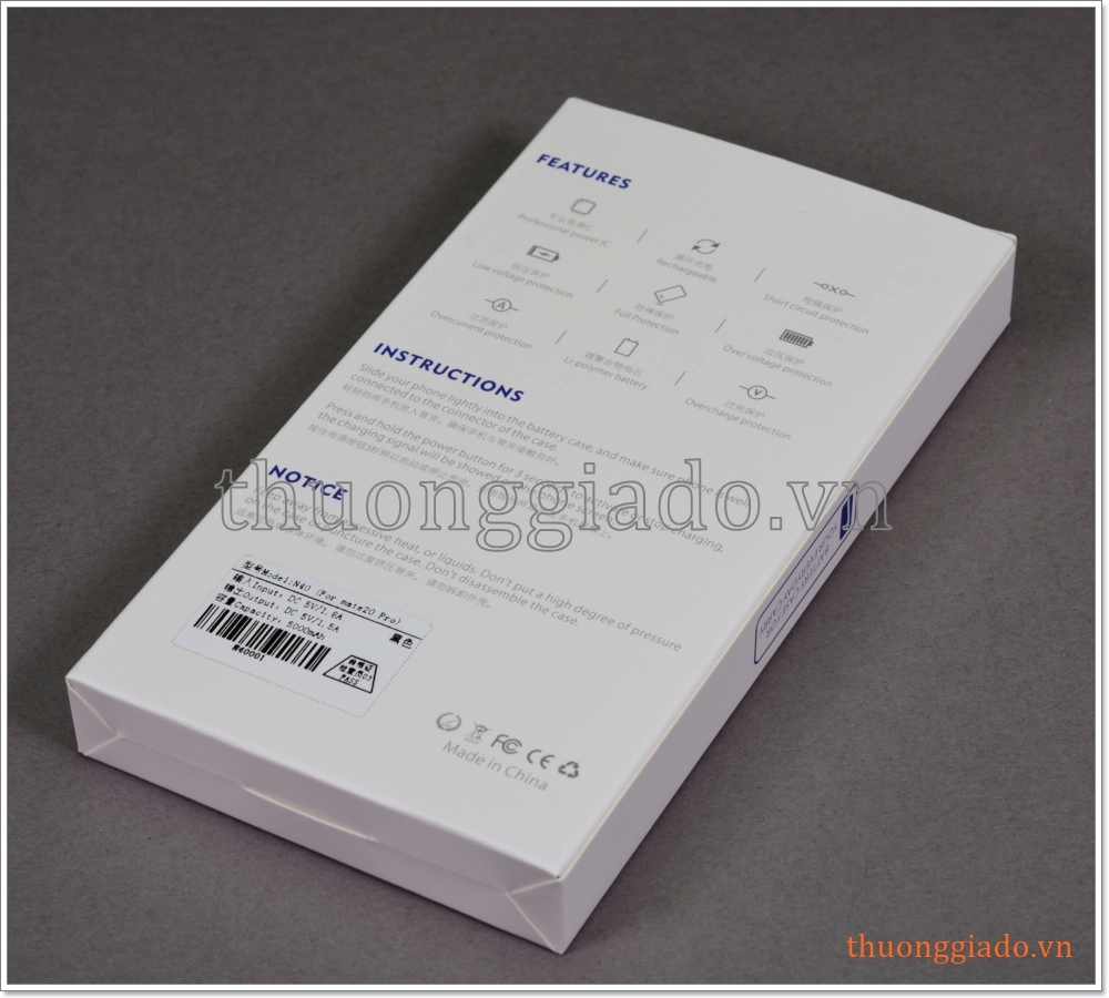 Pin dự phòng Huawei Mate 20 Pro kiêm ốp lưng bảo vệ, dung lượng 5000mAh