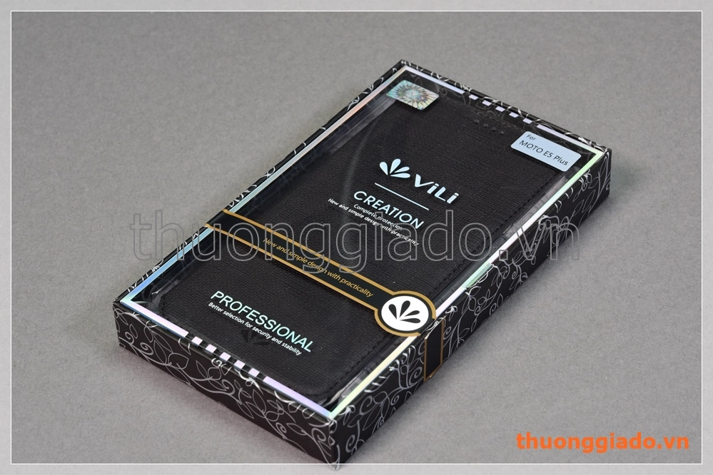 Bao da cầm tay Moto E5 Plus, Motorola flip leather case, hiệu Vili