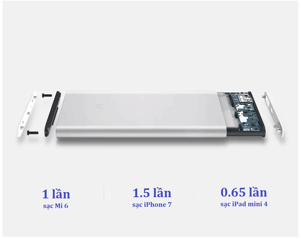 Pin dự phòng Xiaomi 5000mAh (gen 2), Lithium polymer