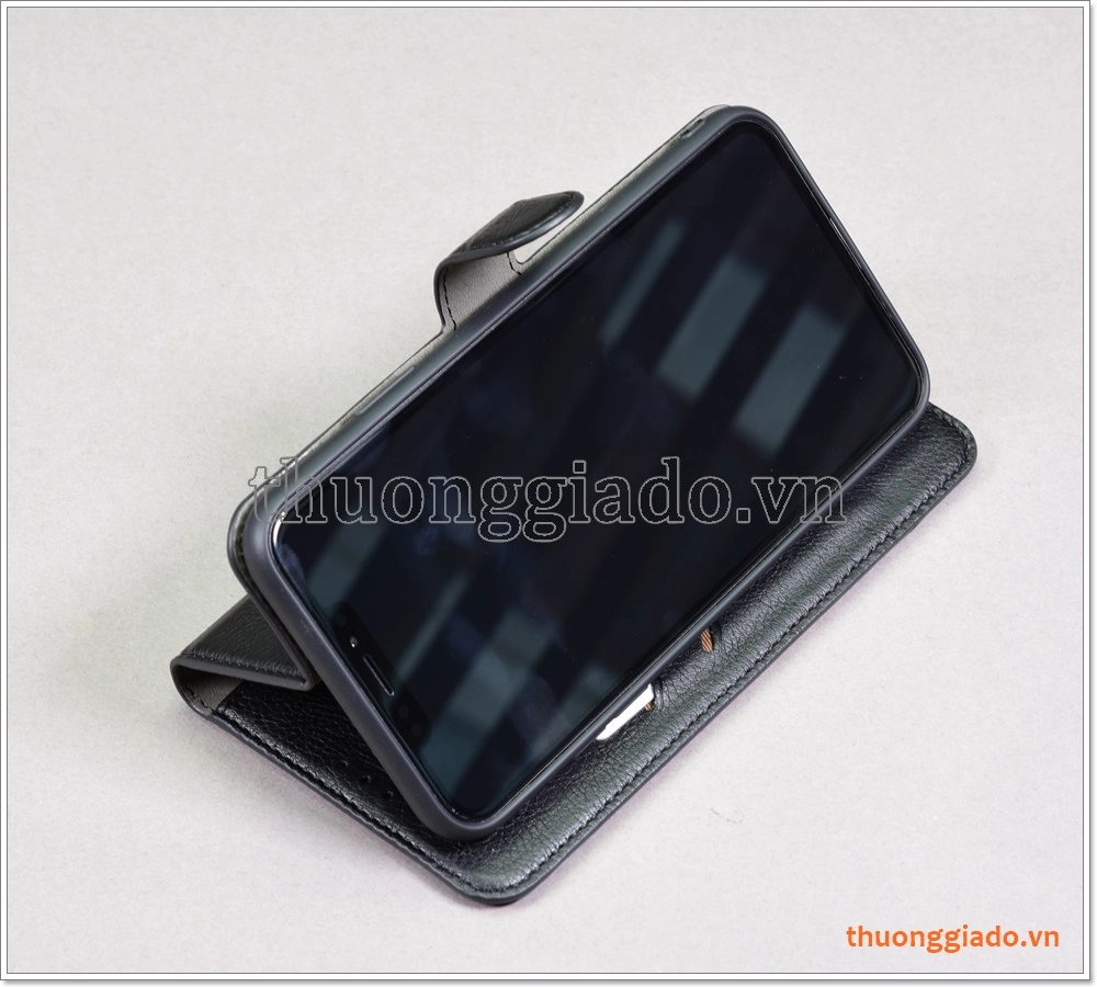 Bao da iPhone 11 Pro Max, Bao da cầm tay, chất liệu da bò, hiệu Kaiyue