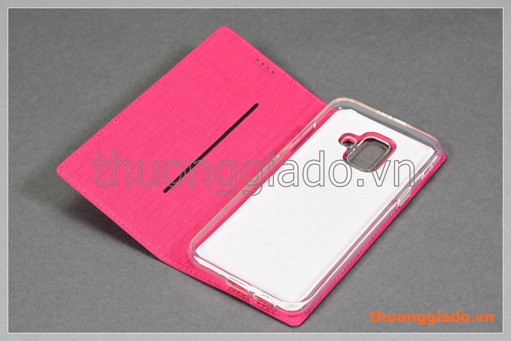 Bao da Samsung Galaxy A6 (2018)/ A600 flip leather case, hiệu Vili