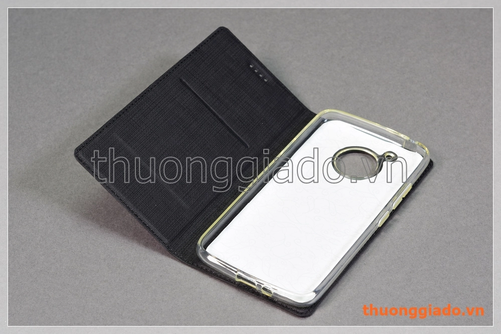 Bao da cầm tay Moto E4 (bản Mỹ) Motorola flip leather case, hiệu Vili