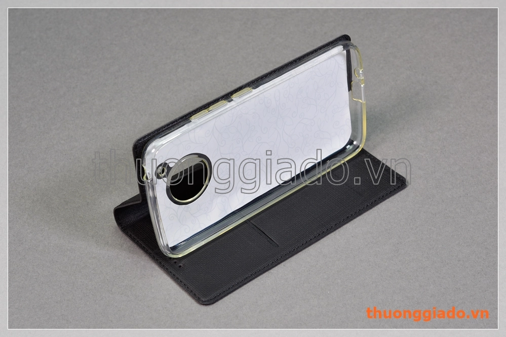 Bao da cầm tay Moto E4 (bản Mỹ) Motorola flip leather case, hiệu Vili