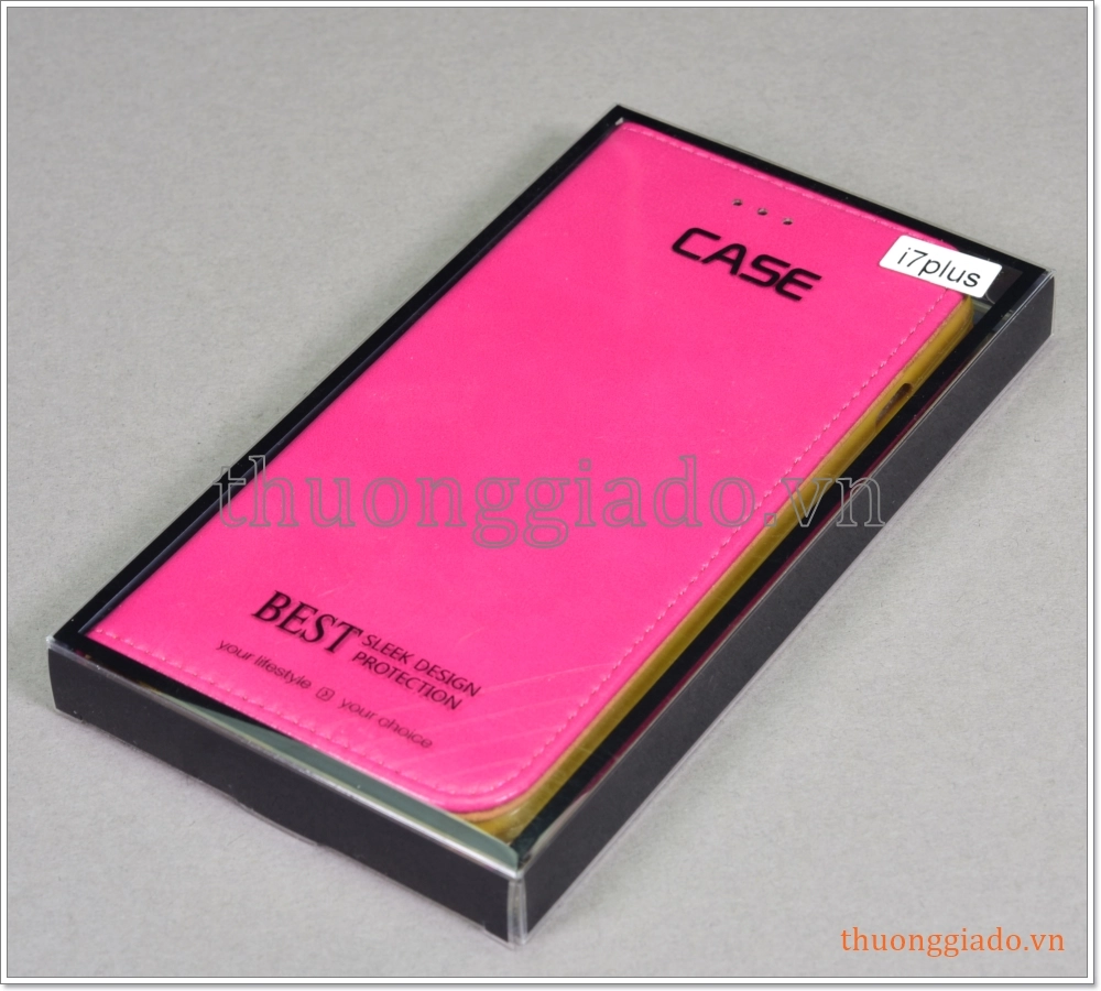 Bao da iPhone 7 Plus/ iPhone 8 Plus, bao da cầm tay, da bò, mặt mịn, màu sắc