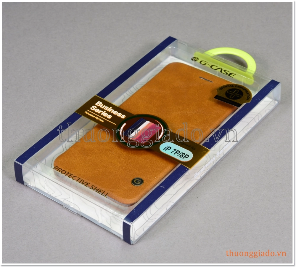 Bao da iPhone 7 Plus/8 Plus, bao da cầm tay, nắp gập mở, hiệu G-CASE, Business Series