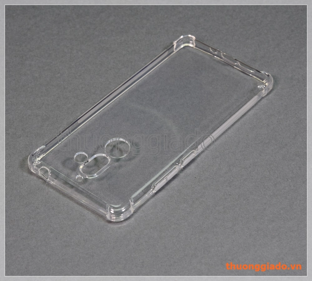 Ốp lưng silicone Nokia 7 Plus/ Nokia 7+, ốp trong suốt chống sốc bốn góc