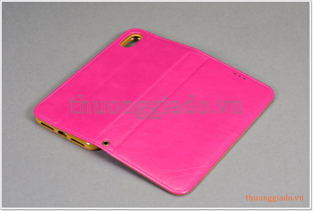 Bao da iPhone XS Max, bao da cầm tay, da bò, mặt mịn, màu sắc