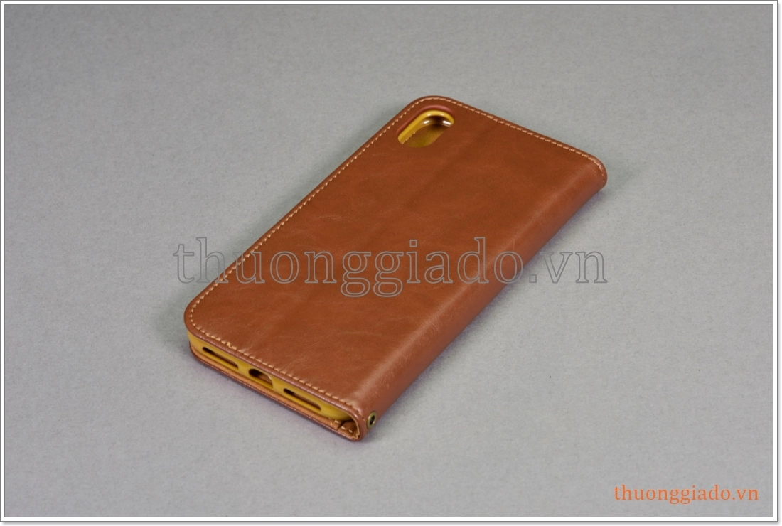 Bao da iPhone XS Max, bao da cầm tay, da bò, mặt mịn, màu sắc