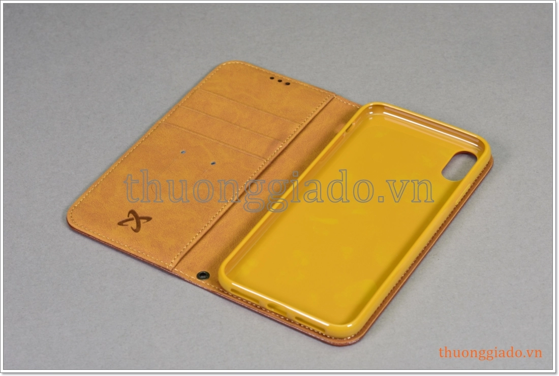 Bao da iPhone XS Max, bao da cầm tay, da bò, mặt mịn, màu sắc