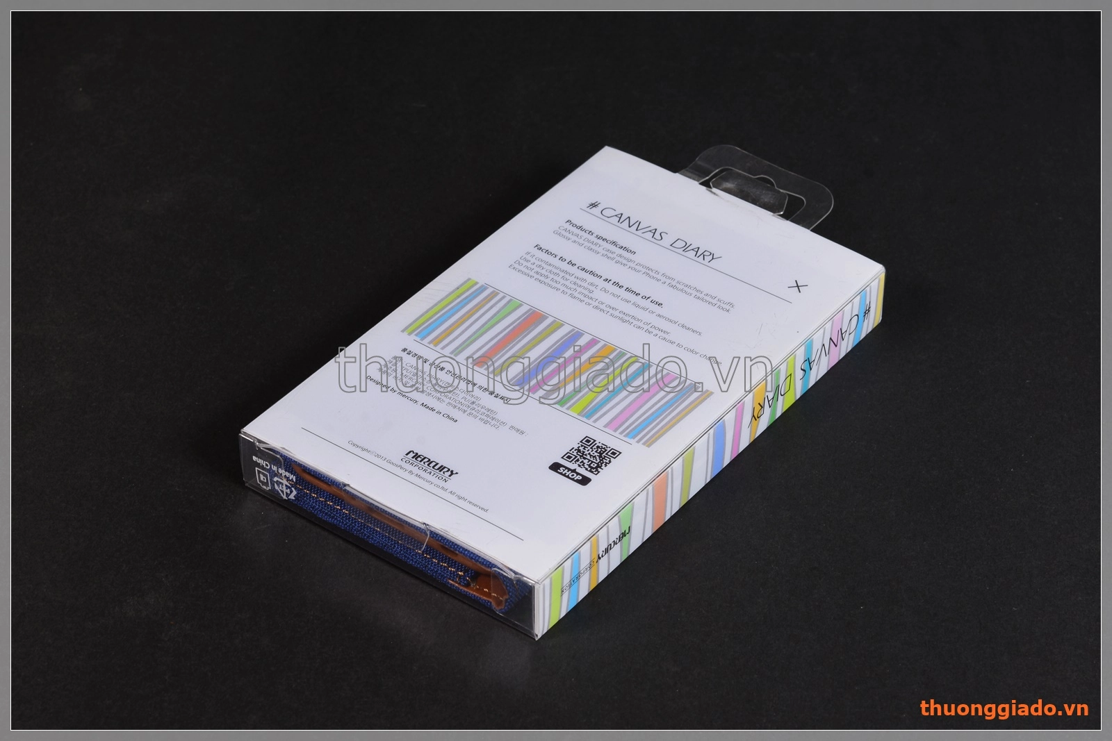 Bao da thời trang Huawei P10 Plus (5.5"), hiệu GOOSPERY, CANVAS DIARY