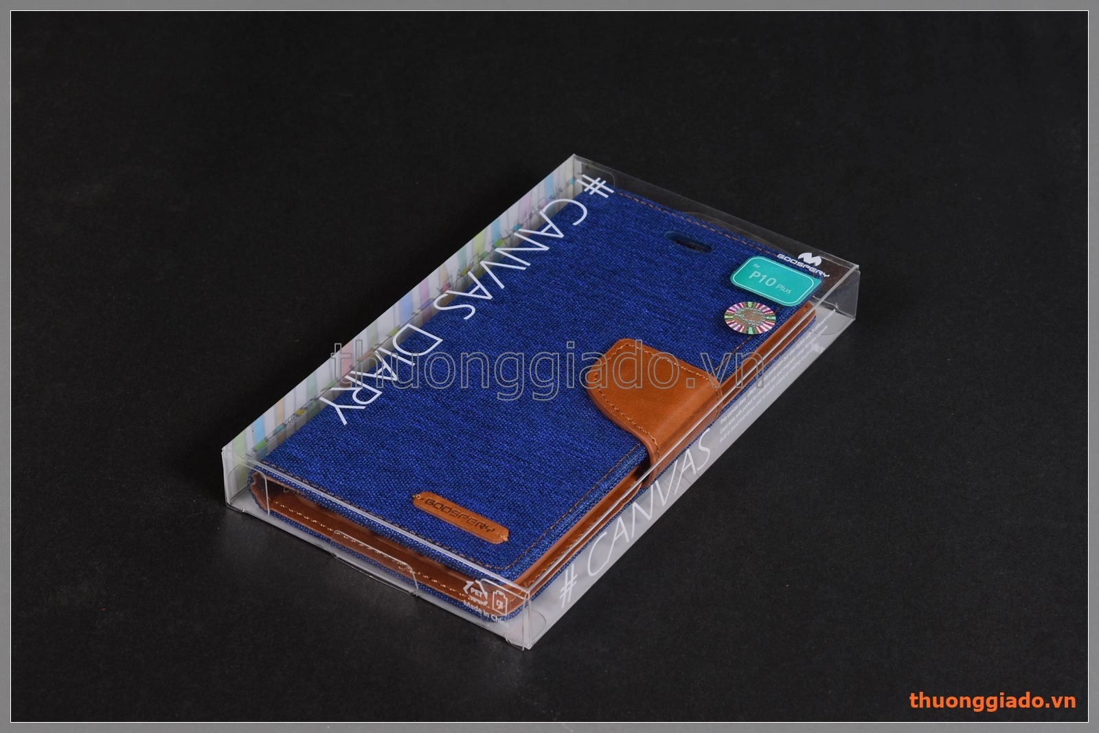 Bao da thời trang Huawei P10 Plus (5.5"), hiệu GOOSPERY, CANVAS DIARY