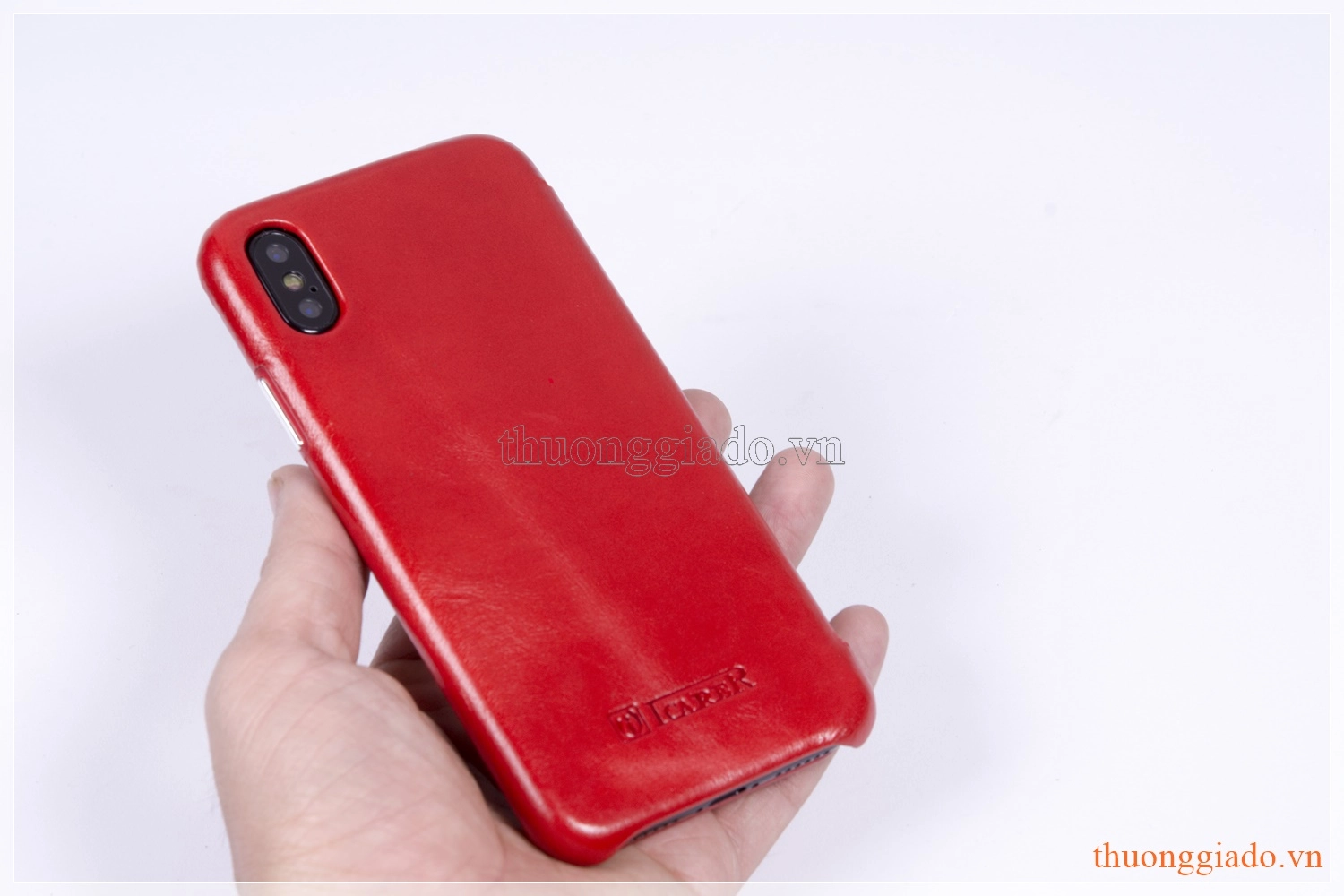 Bao da cầm tay iPhone X (5.8"), iPhone Xs (5.8"), hiệu Icarer, da mịn, RI804-BK