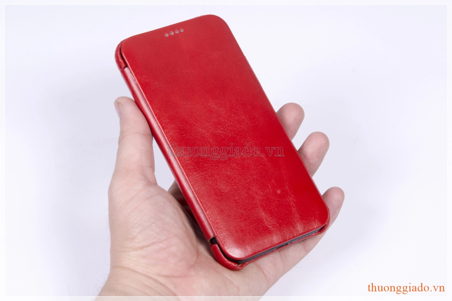 Bao da cầm tay iPhone X (5.8"), iPhone Xs (5.8"), hiệu Icarer, da mịn, RI804-BK