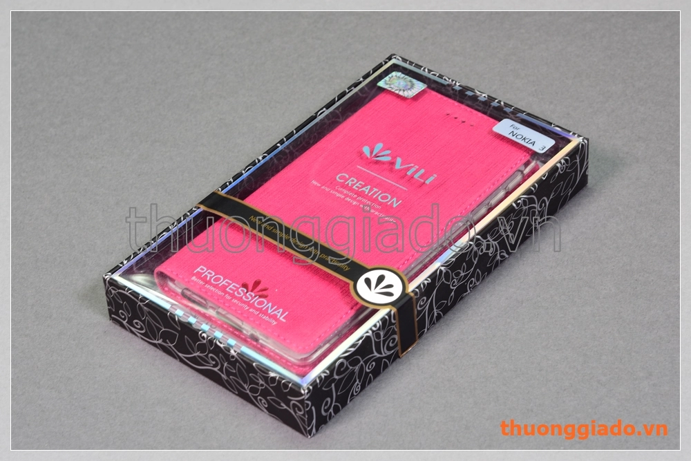 Bao da Nokia 3 (5.0") flip leather case, hiệu Vili