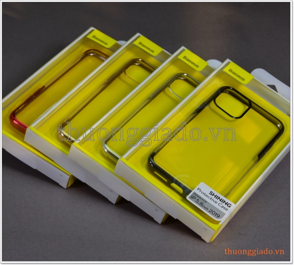 Ốp lưng Silicone iPhone 11 Pro (5.8 inch), viền màu hiệu Baseus Shining Protective Cases Ốp lưng Silicone iPhone 11 Pro (5.8 inch), viền màu hiệu Baseus Shining Protective Cases