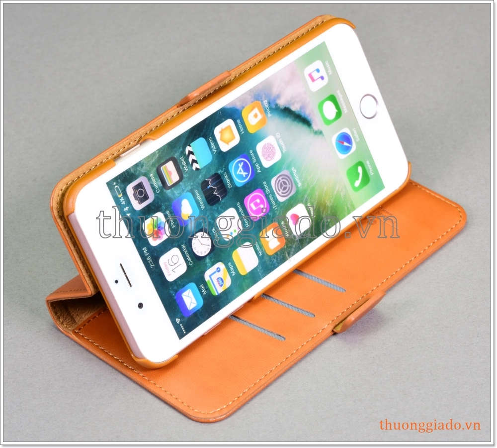 Bao da iPhone 7 Plus/8 Plus, bao da cầm tay, nắp gập mở, hiệu G-CASE, Honour Series