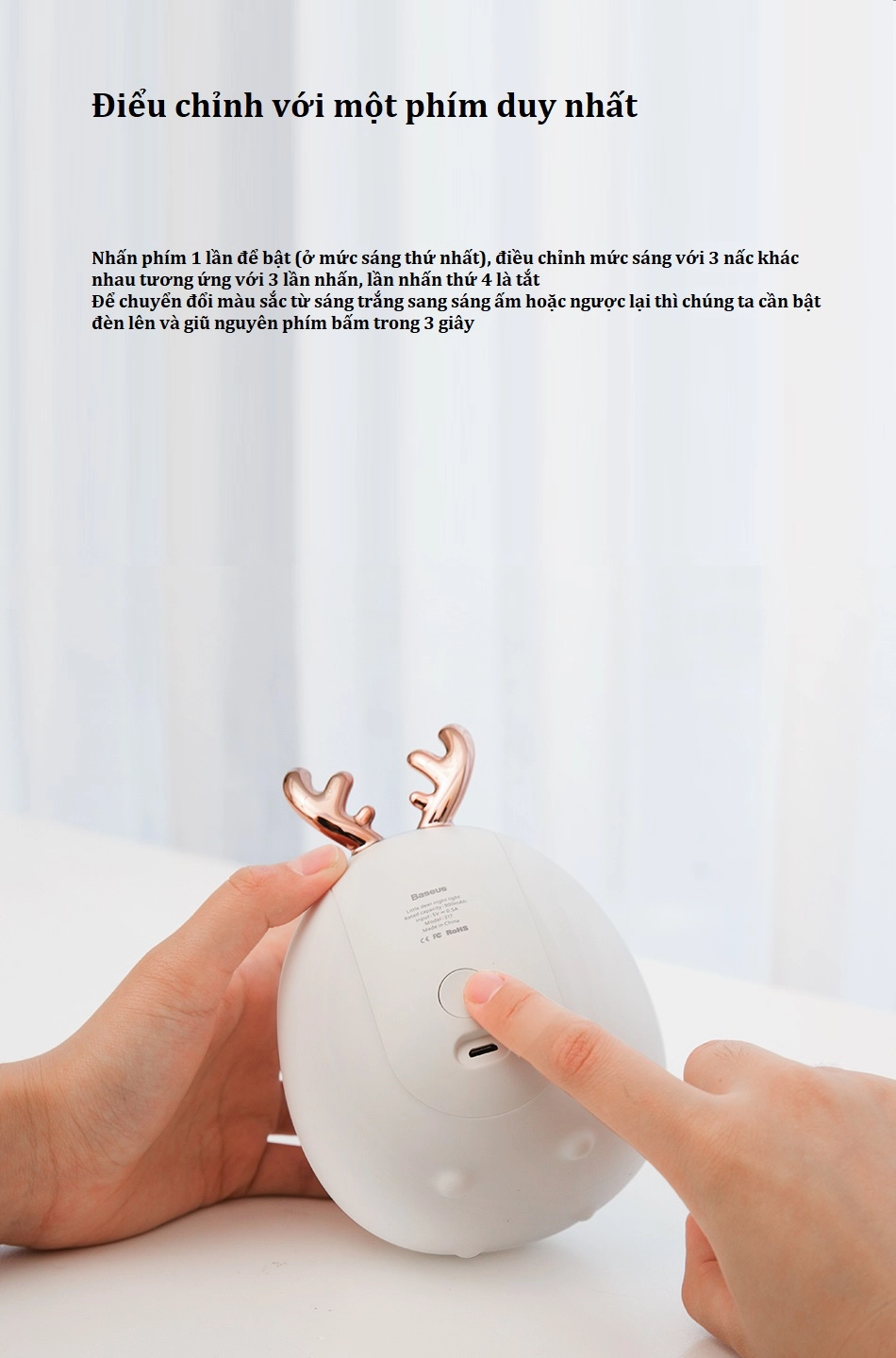 Đèn ngủ con nai hiệu Baseus ACYLU-02