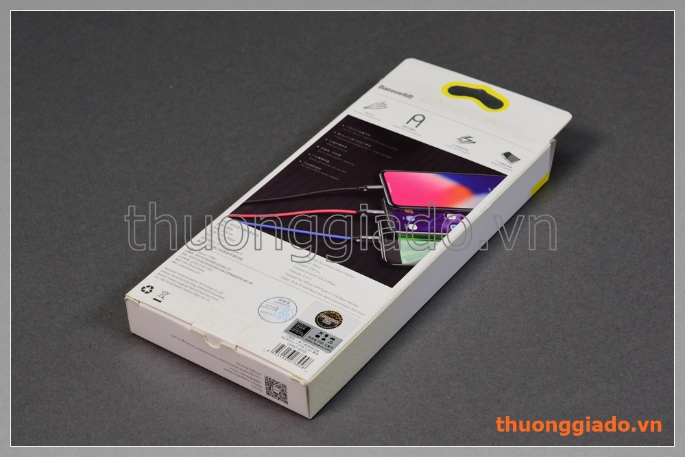 Cáp sạc usb đa năng 3 chuẩn sạc trong 1 (hiệu Baseus, bọc vải dù 1.2m, 3.5A)