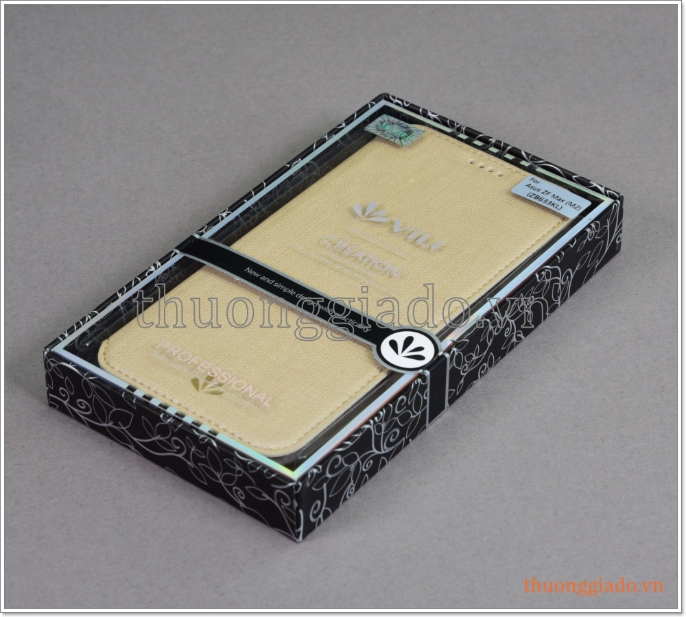 Bao da Asus Zenfone Max (M2) ZB633KL, bao da cầm tay, nắp gập mở, hiệu Vili