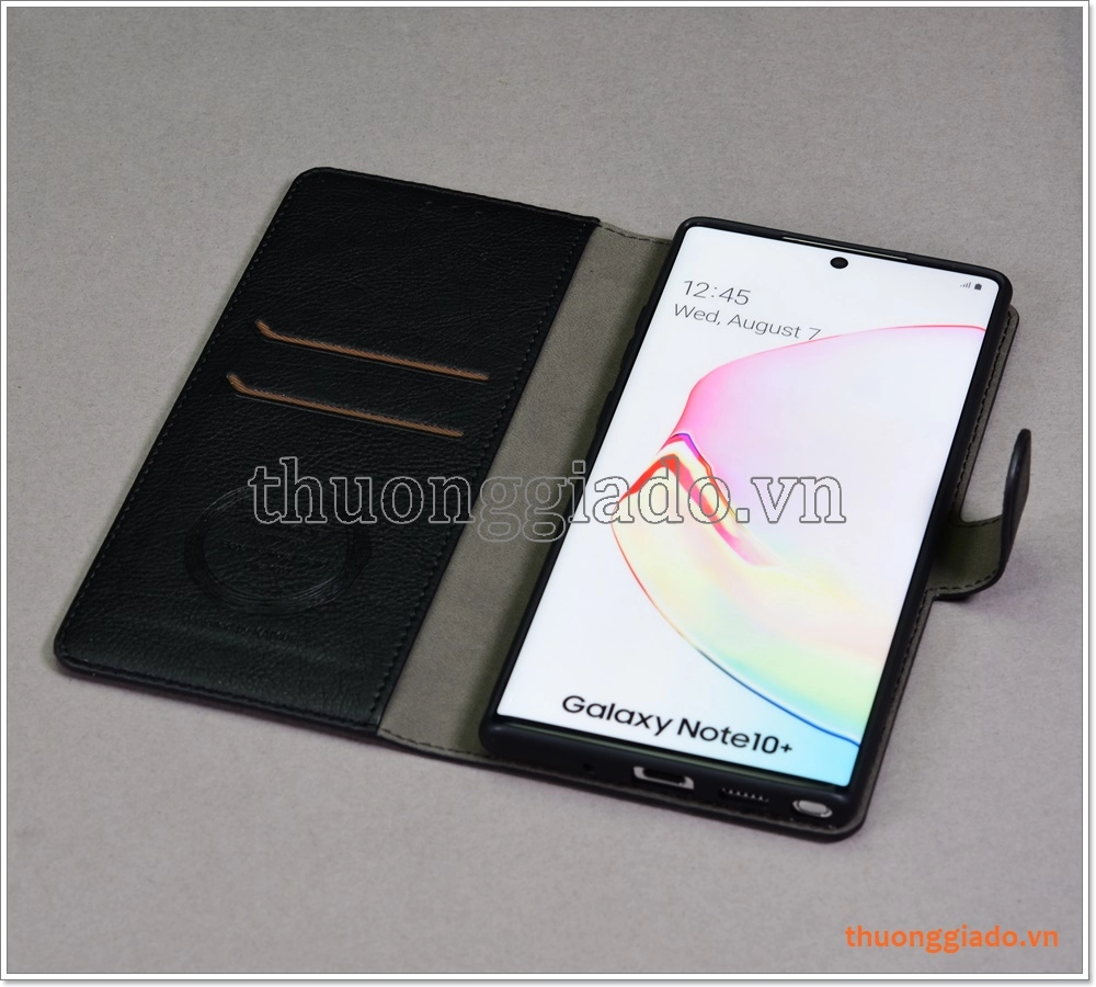 Bao da Samsung Galaxy Note 10+ (N975), bao da cầm tay, chất liệu da bò, hiệu Kaiyue